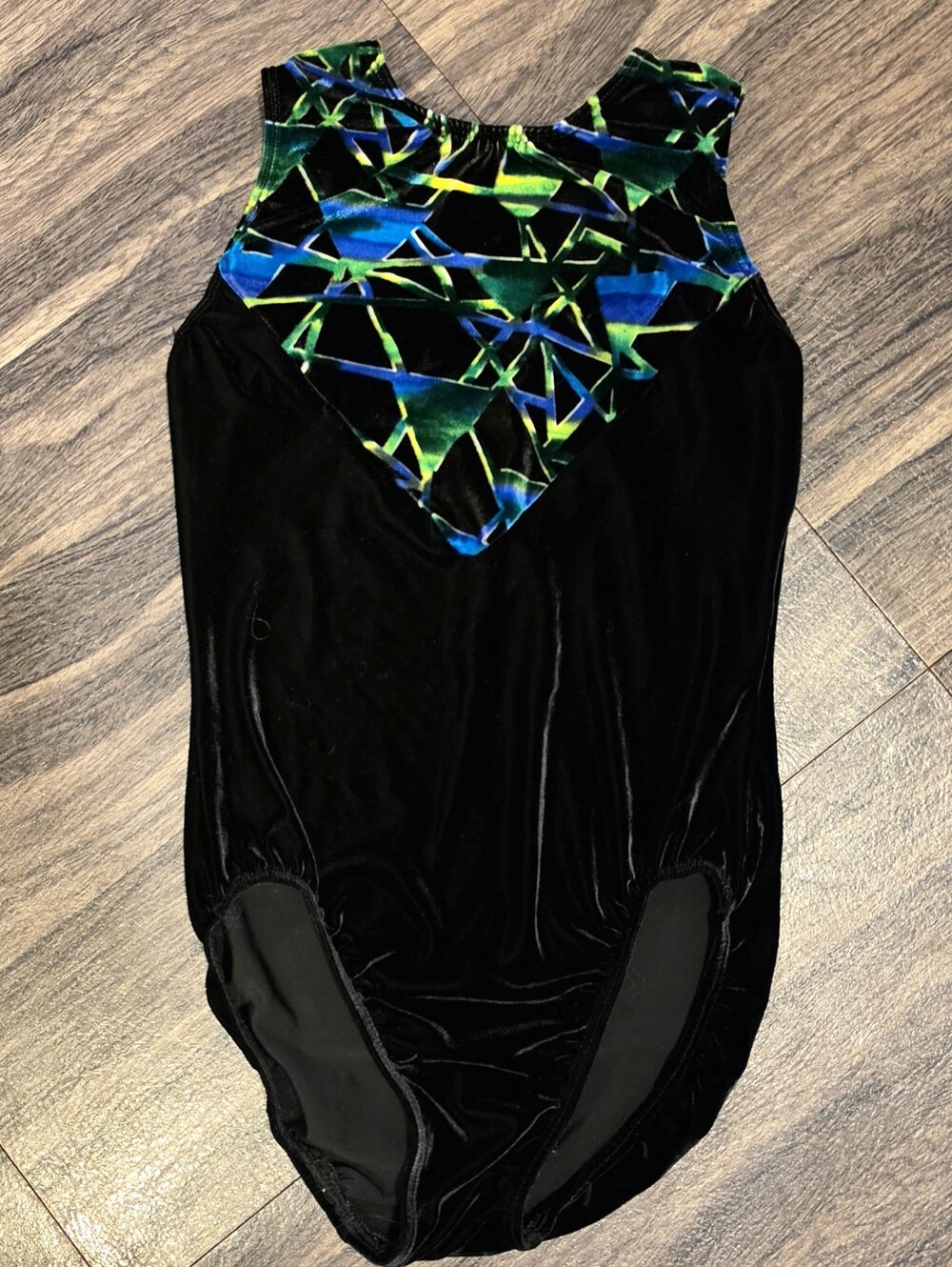 GK Elite Gymnastics / Dance Velour Leotard Large Like New